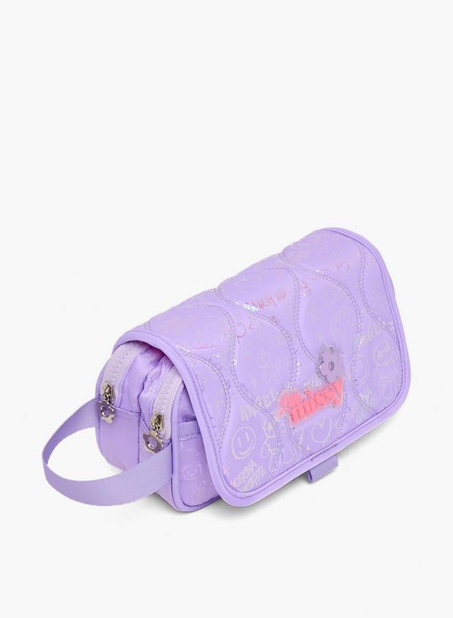 Little Missy Missy Quilted School Pencil Pouch With 2 Compartments - Image 3