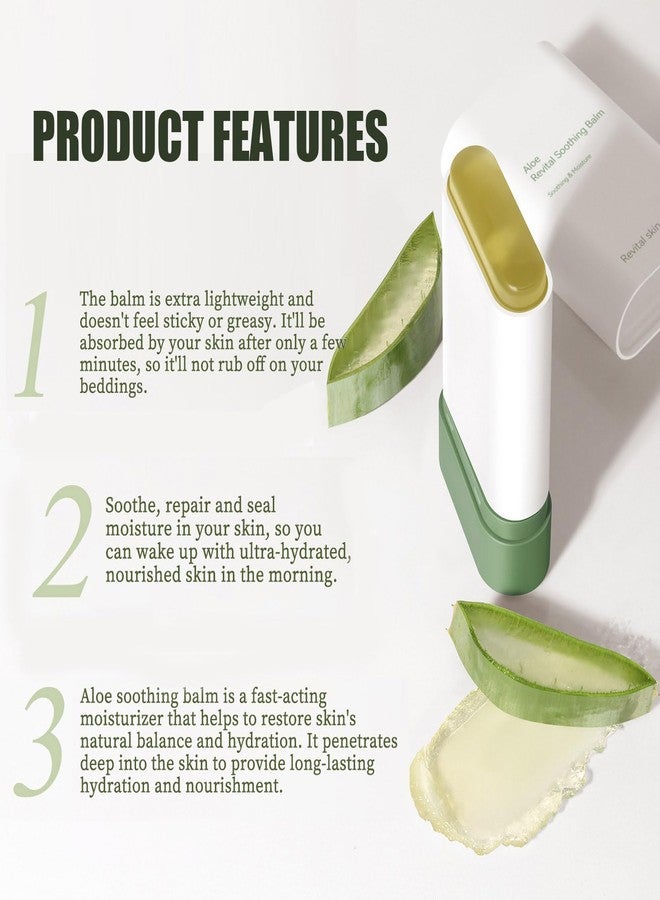 gcdat Aloe Vera Gel Stick, Aloe Revital Soothing Balm Stick, Deeply Moisturizing for Dry Skin, Soothing & Repairing after Sun, Pure Aloe Vera Gel for Face & Body, 0.53 Oz - Image 3