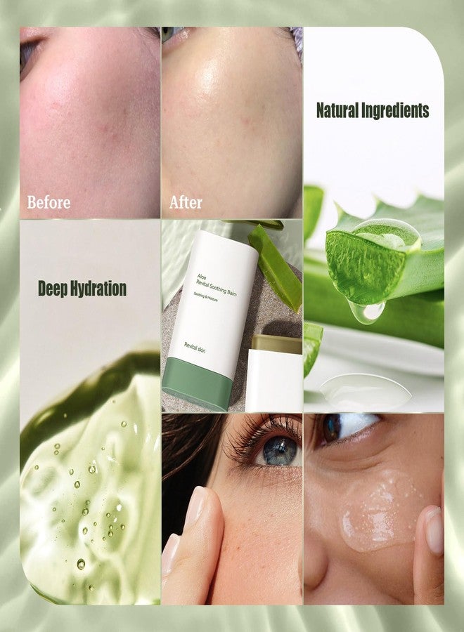 gcdat Aloe Vera Gel Stick, Aloe Revital Soothing Balm Stick, Deeply Moisturizing for Dry Skin, Soothing & Repairing after Sun, Pure Aloe Vera Gel for Face & Body, 0.53 Oz - Image 5