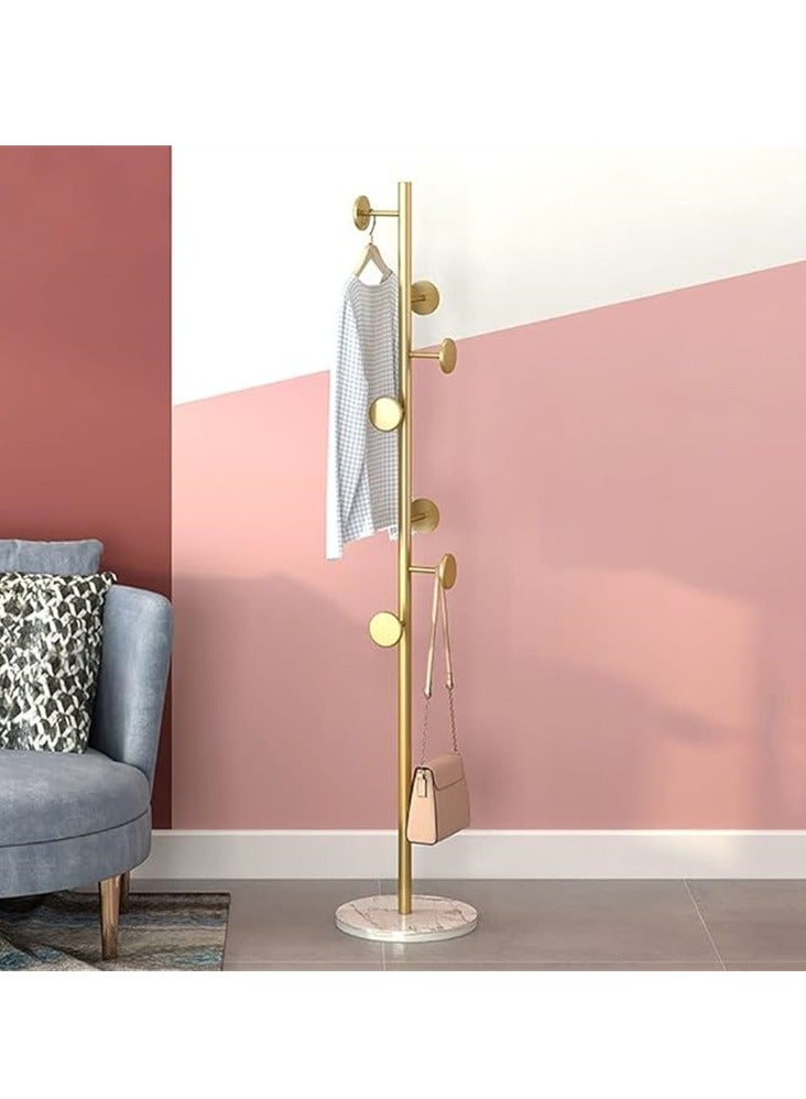 Gold Clothes Rack Stand Hat Handbag Hanger Freestanding Sturdy Metal Organizer Rack  - Image 1