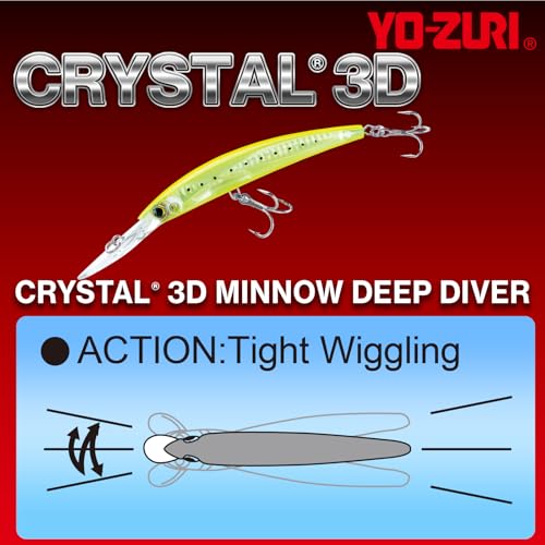 Yo-Zuri Crystal 3D Minnow Deep Diver Lure, Sardine, 6-Inch - Image 3