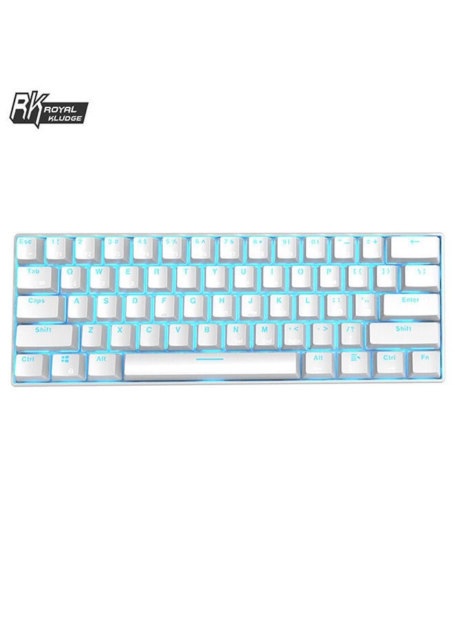 NIBEMINENT 61 Keys Wired/Wireless Keyboard White - Image 1