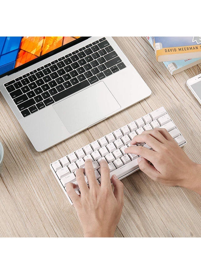 NIBEMINENT 61 Keys Wired/Wireless Keyboard White - Image 4