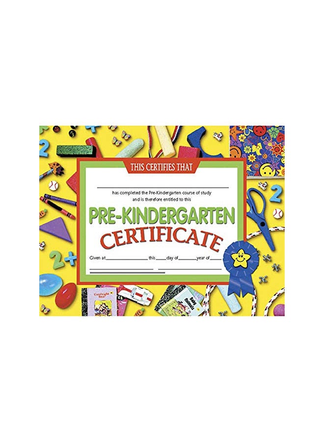 Flipside Hayes Pre-Kindergarten Certificate, 8.5" x 11", Pack of 30 - Image 1