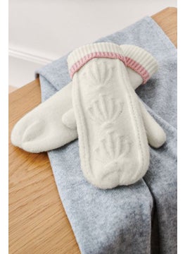 Tchibo Women Knitted Gloves,  White  - Image 1