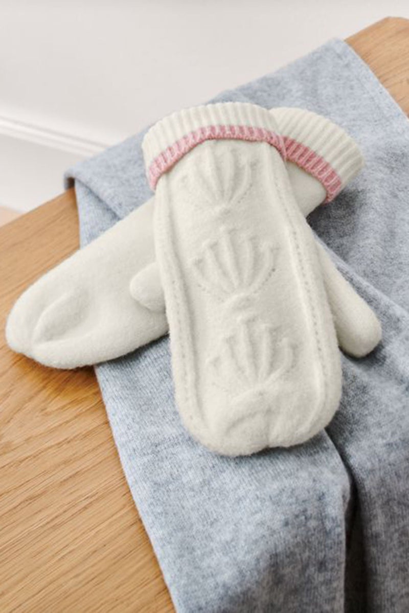 Tchibo Women Knitted Gloves,  White - Image 1