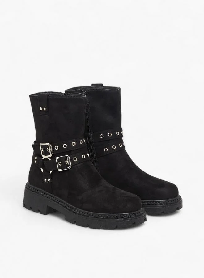 Flora Bella By Shoexpress Women Buckle Detail Ankle Boots