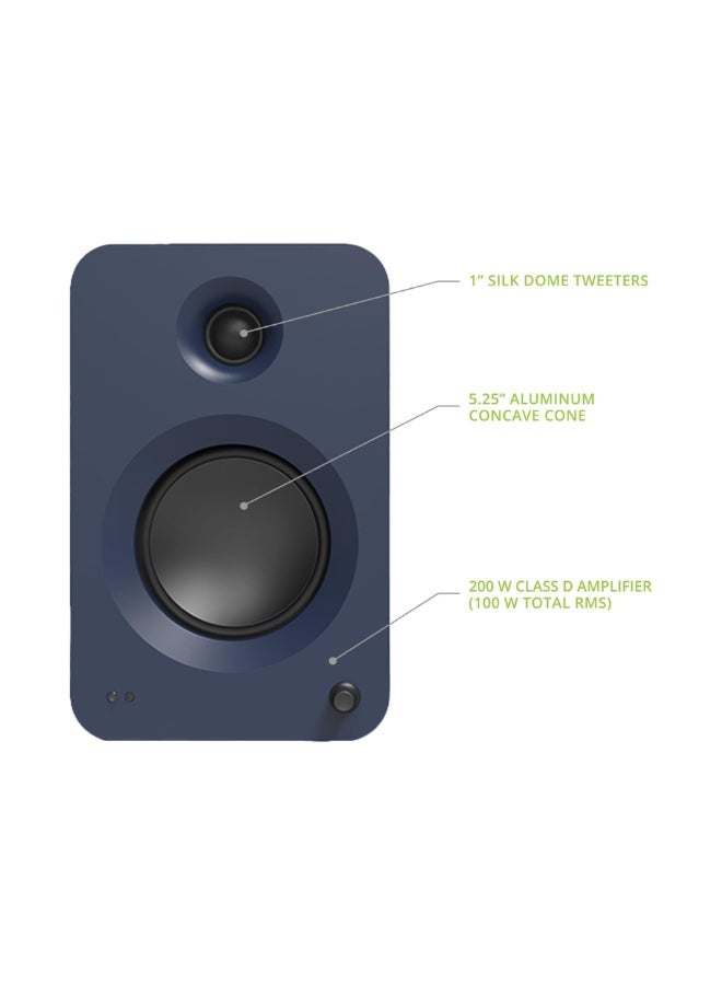 Kanto Audio REN 200W Powered Bookshelf Speakers with HDMI ARC, USB-C, and Bluetooth 5.3-Matte Blue, Pair - Image 3