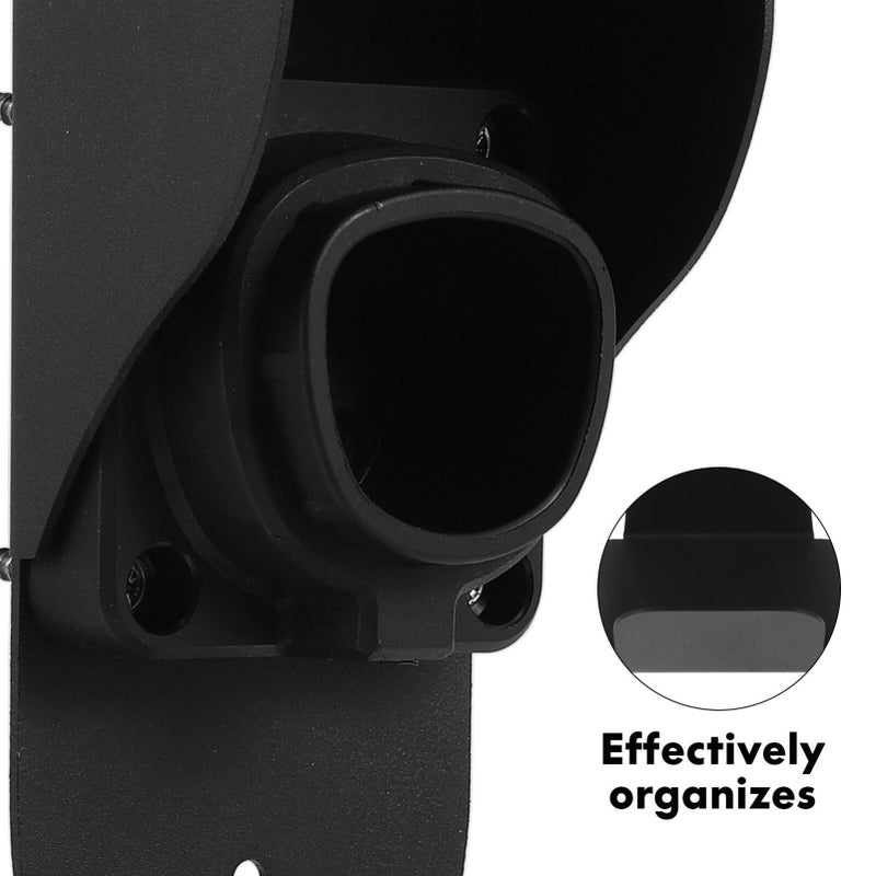 Cable Organizer Wall Mount Charger Holder for Electric Cars Easy Install Black - Image 4