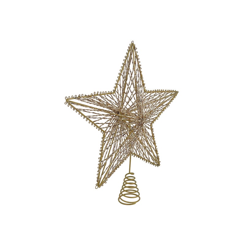 CHRISTMAS MAGIC Star Tree Top Gold 35x10x40cm - Image 2