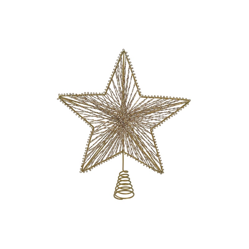 CHRISTMAS MAGIC Star Tree Top Gold 35x10x40cm - Image 1