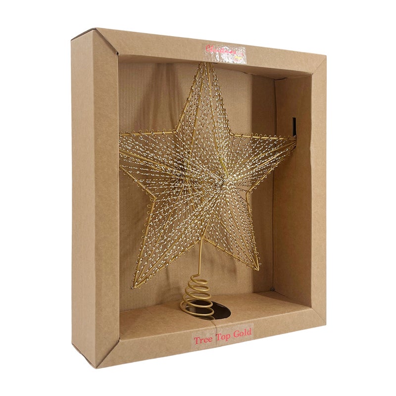 CHRISTMAS MAGIC Star Tree Top Gold 35x10x40cm - Image 5