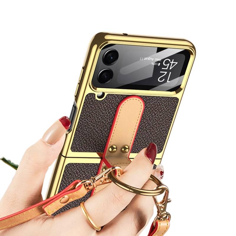 غطاء واقي | لـ Samsung Galaxy Z Flip 4 | أصفر Electroplated | شاشة قابلة للطي - Image 5