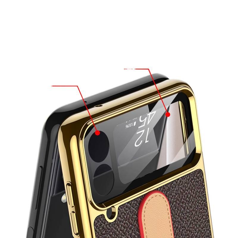 غطاء واقي | لـ Samsung Galaxy Z Flip 4 | أصفر Electroplated | شاشة قابلة للطي - Image 4