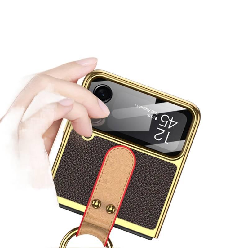 غطاء واقي | لـ Samsung Galaxy Z Flip 4 | أصفر Electroplated | شاشة قابلة للطي - Image 3