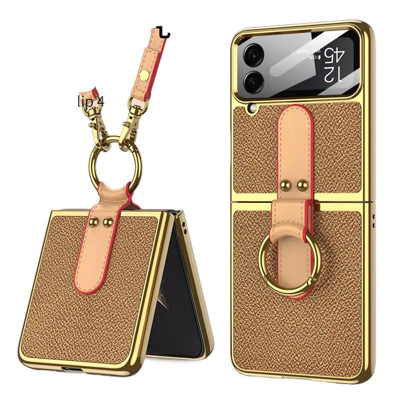 غطاء واقي | لـ Samsung Galaxy Z Flip 4 | أصفر Electroplated | شاشة قابلة للطي - Image 1
