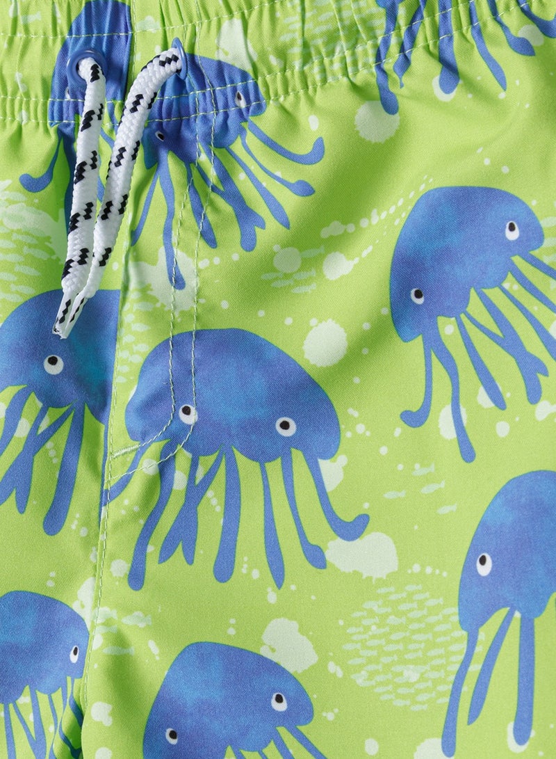 MINOTI Boys' Swim Shorts with Elastic Waist and Adjustable Drawstring - Image 3