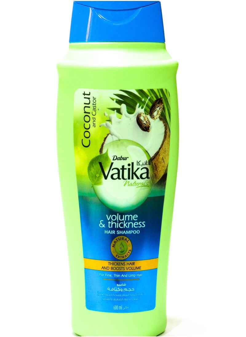 VATIKA Vatika Naturals Coconut and Castor Volume & thickness hair Shampoo 600Ml  - Image 1