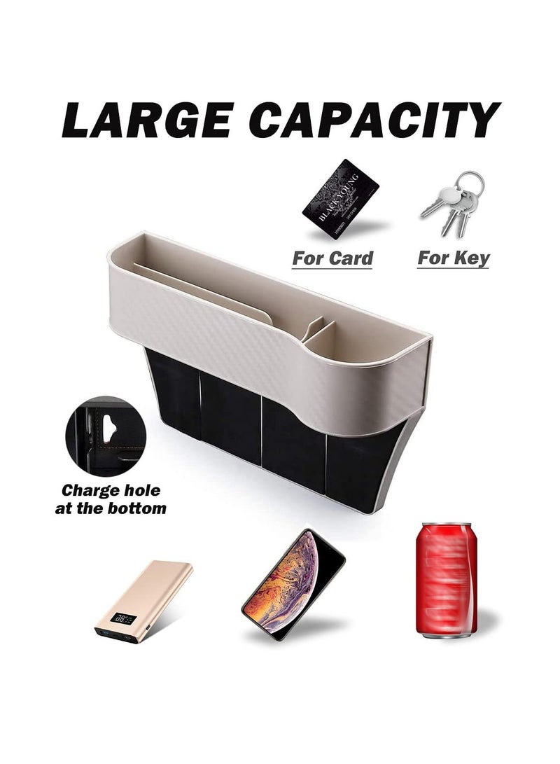HaHaHai 2 Pack Car Seat Gap Filler Organizer,Premium Plastic Car Seat Gap Storage Box, Portable Car Front Seat Gap Filler, Adjustable Automotive Seat Storage Box for Phone, Card, Key, Glasses - Image 3