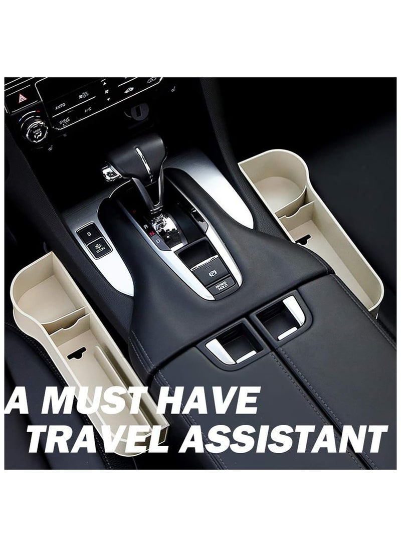 HaHaHai 2 Pack Car Seat Gap Filler Organizer,Premium Plastic Car Seat Gap Storage Box, Portable Car Front Seat Gap Filler, Adjustable Automotive Seat Storage Box for Phone, Card, Key, Glasses - Image 5