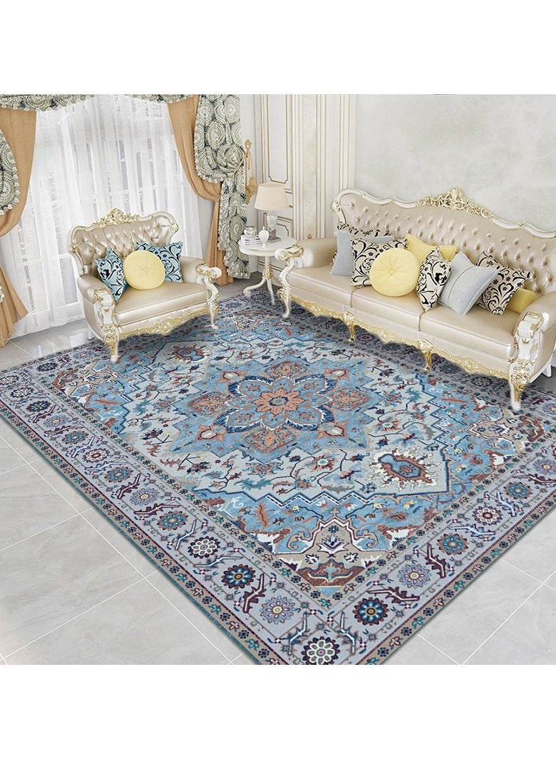 Loquat Polyester Fiber Machine Washable Retro Style Carpet - Image 1