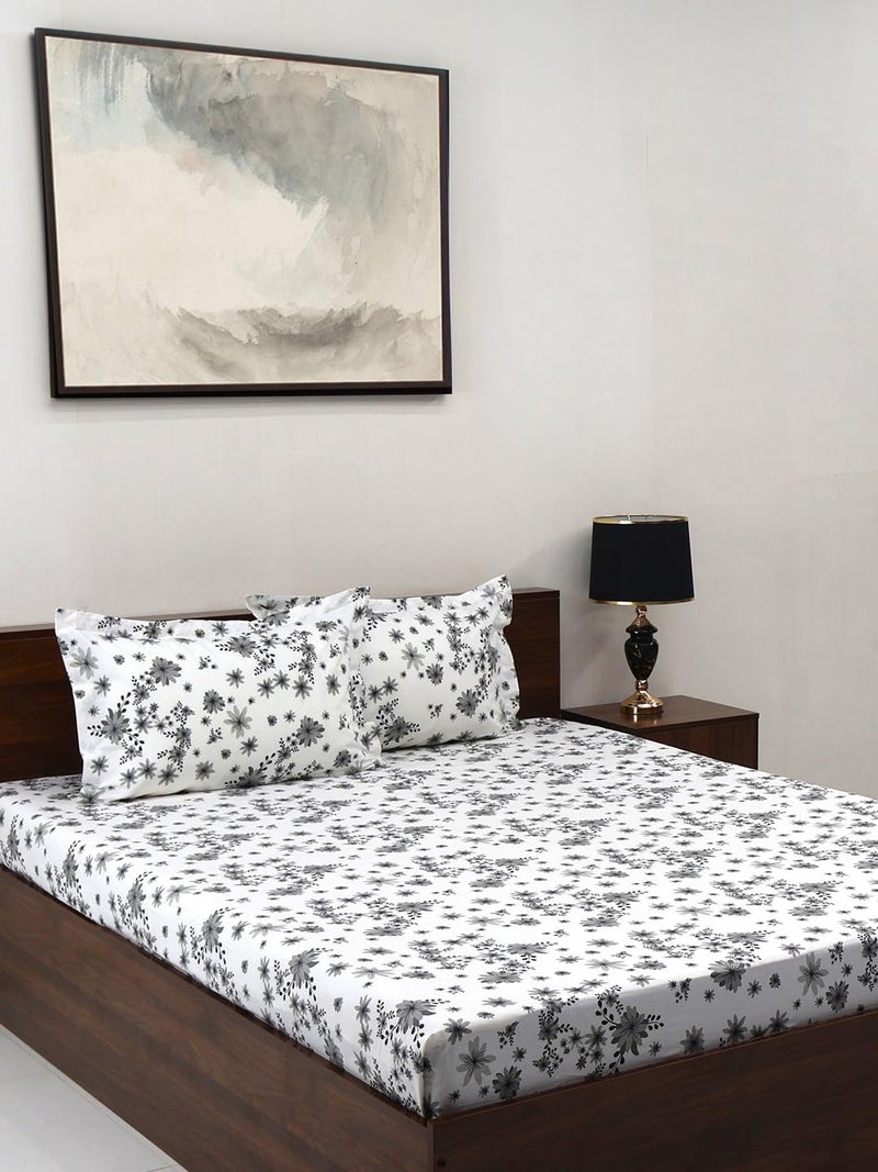 Bombay Dyeing Vintage Collection King Bedsheet 180 TC, 100% Pure Cotton Premium Bedsheet with 2 Pillow Covers - Image 1