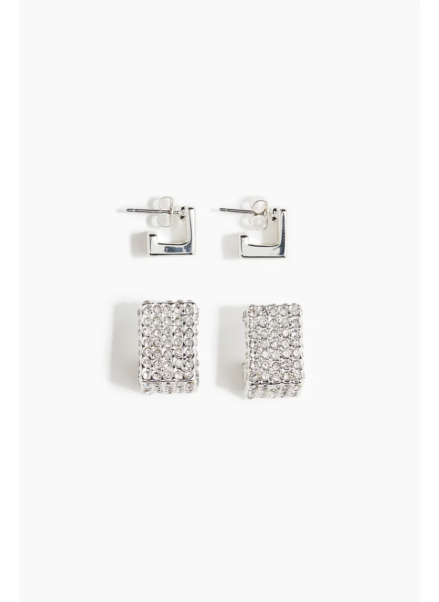 اتش اند ام 2 Pairs Square Hoop Earrings