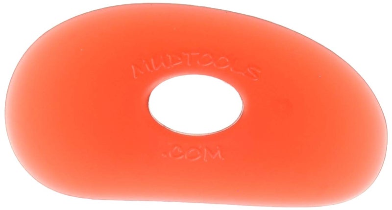 MudTools Shape 0 Polymer Rib for Pottery and Clay Artists, Red Color, Very Soft Flexibility (R0)