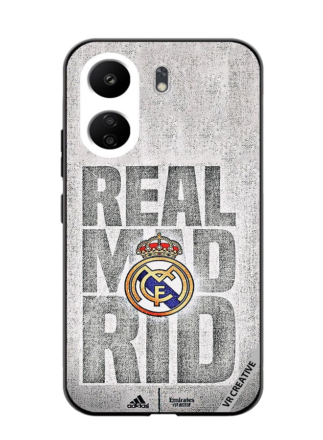 VR CREATIVE Protective Case Cover For Xiaomi Redmi 13C Real Madrid Logo Design Multicolour - Image 1
