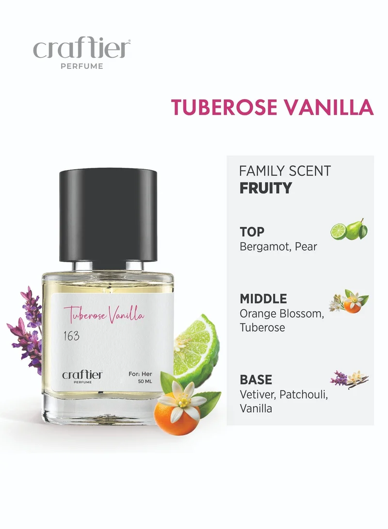 Craftier Perfume Inspired-L'Interdit TUBEROSE VANILLA - Inspired of- L'INTERDIT, Eau De Parfum for Women - 50ml, Long Lasting Floral Fragrance Upto 36 Hrs, Travel Size Women's Perfume for Women | Best Price UAE