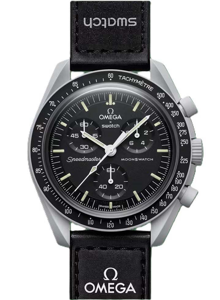 Swatch مون سواتش بيولوجيك ميسيون تو ذا مون SO33M100 - 42 مم - رمادي - Image 1