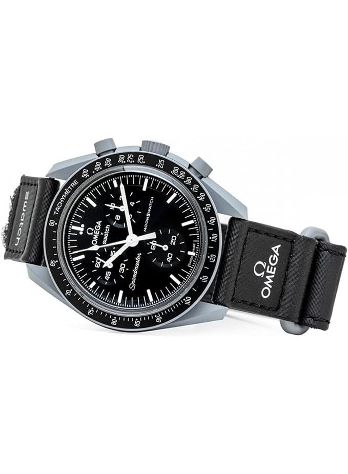 Swatch مون سواتش بيولوجيك ميسيون تو ذا مون SO33M100 - 42 مم - رمادي - Image 5
