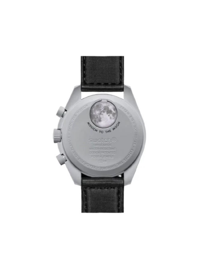 Swatch مون سواتش بيولوجيك ميسيون تو ذا مون SO33M100 - 42 مم - رمادي - Image 4