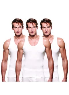 Lux Premium Vest – [Pack of 3] White, Pure Cotton Vest with 3X1 Rib, Comfortable Fit, Sleeveless Men’s Undershirt with 3X1 Rib  - Image 4
