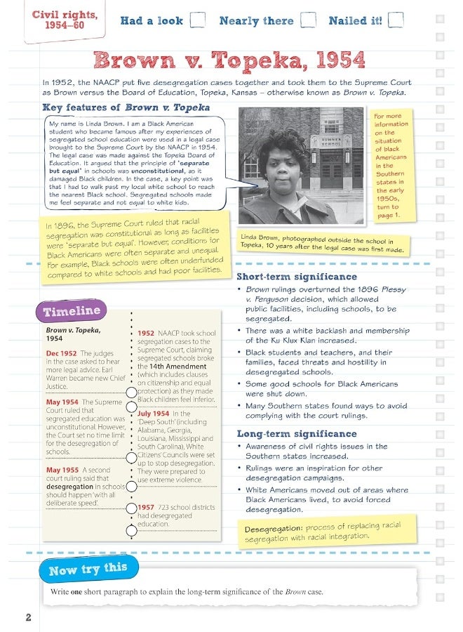 Pearson REVISE Edexcel GCSE History the USA, 1954-75 conflict at home and abroad Revision Guide and Workbook incl. online revision - for 2026, 2027 exams (Pearson Revise) - Image 5