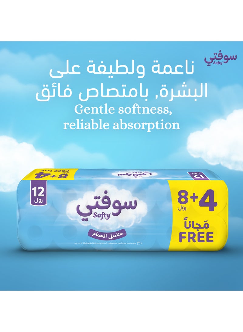 سوفتي ورق التواليت عبوة من 12 قطع - Image 2