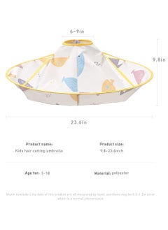 KASTWAVE Hair Cutting Cape for Kids, Haircut Cape Umbrella Design Barber Hairdressing Cloak Foldable Adjustable Toddler Hair Catcher Cape Girl Boy for Children  - Image 5
