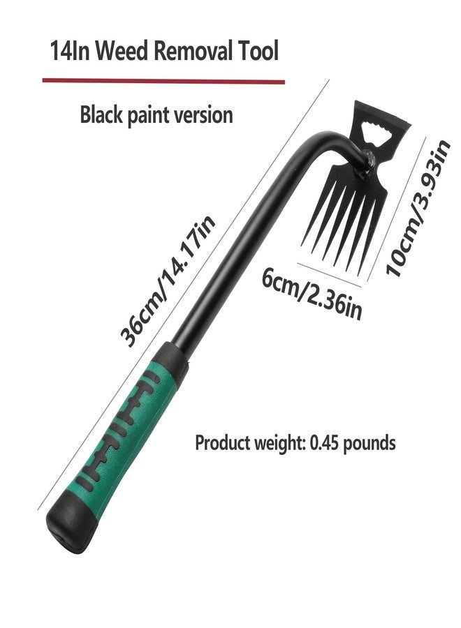 DMwespe Gardening Hand Weeder Tools, Weeding Artifact Uprooting Weeding Tool, Durable Manganese Steel Hand Weeder Tool, Manual Multifunctional Weeders Gardening Tools for Yard and Garden (6 Teethes) - Image 2
