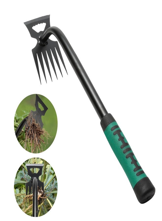 DMwespe Gardening Hand Weeder Tools, Weeding Artifact Uprooting Weeding Tool, Durable Manganese Steel Hand Weeder Tool, Manual Multifunctional Weeders Gardening Tools for Yard and Garden (6 Teethes) - Image 1