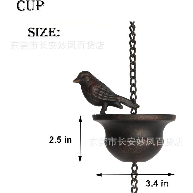Liangting Drainage Chain 8 Birds Hanging Rainwater Chain - High Grade Material Durable Home Decoration For Daily Use - Image 2