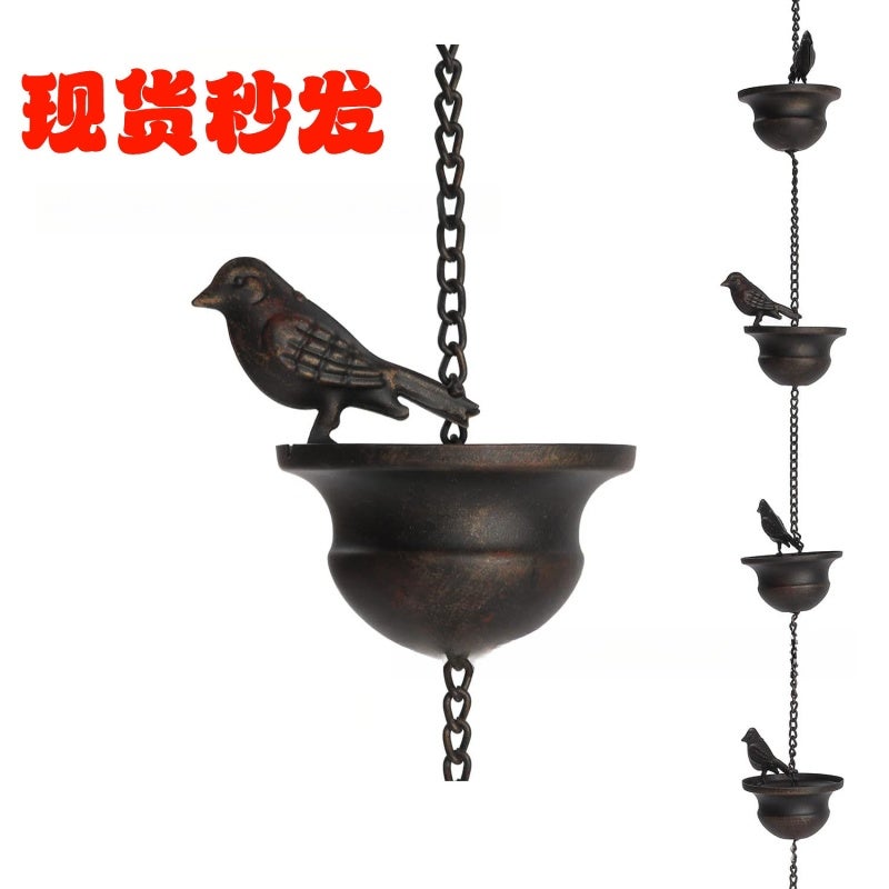 Liangting Drainage Chain 8 Birds Hanging Rainwater Chain - High Grade Material Durable Home Decoration For Daily Use - Image 3