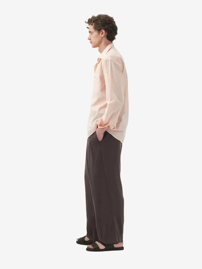 جيستو GIESTO Men's Solid Poplin Long Sleeve Button-Up Shirt