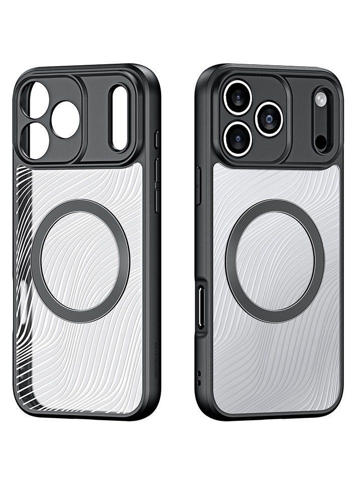 Magnetic Cover for iPhone 17 Pro MagSafe Compatible Case, Shockproof Anti-Scratch Back Frosted Translucent Case for iPhone 17 Pro Cover