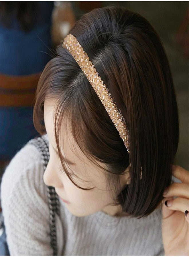 Ruihfas Fashion Sparkle 4 Rows Crystal Rhinestone Headbands Beaded Hair Hoop Band (Green) - Image 5