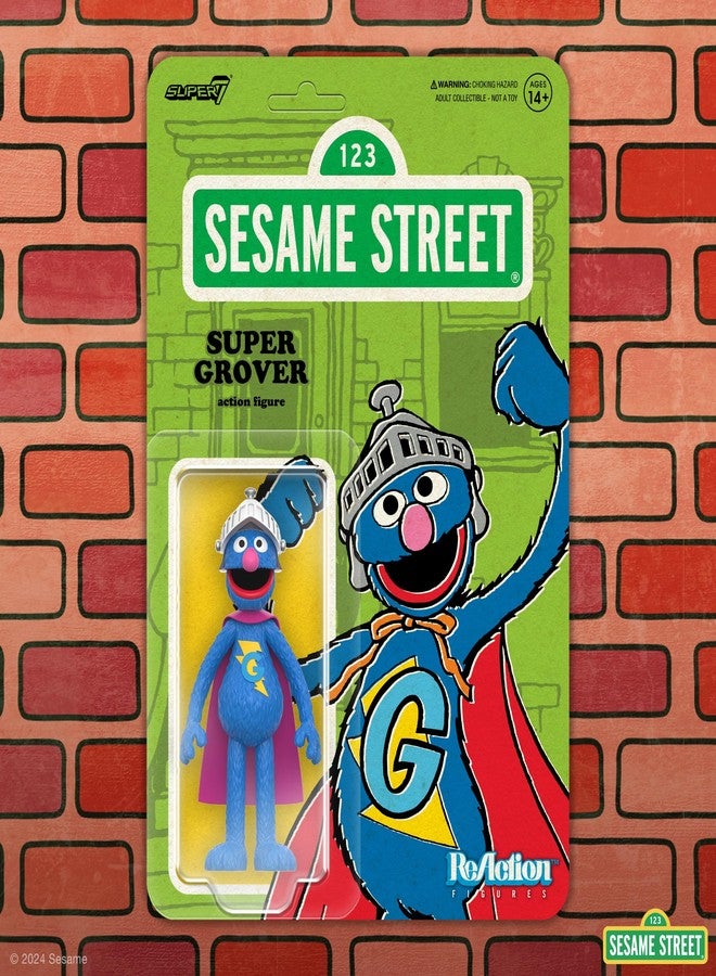 Super7 Sesame Street Reaction Figures Wave 03 - Super Grover Action Figure - Image 5