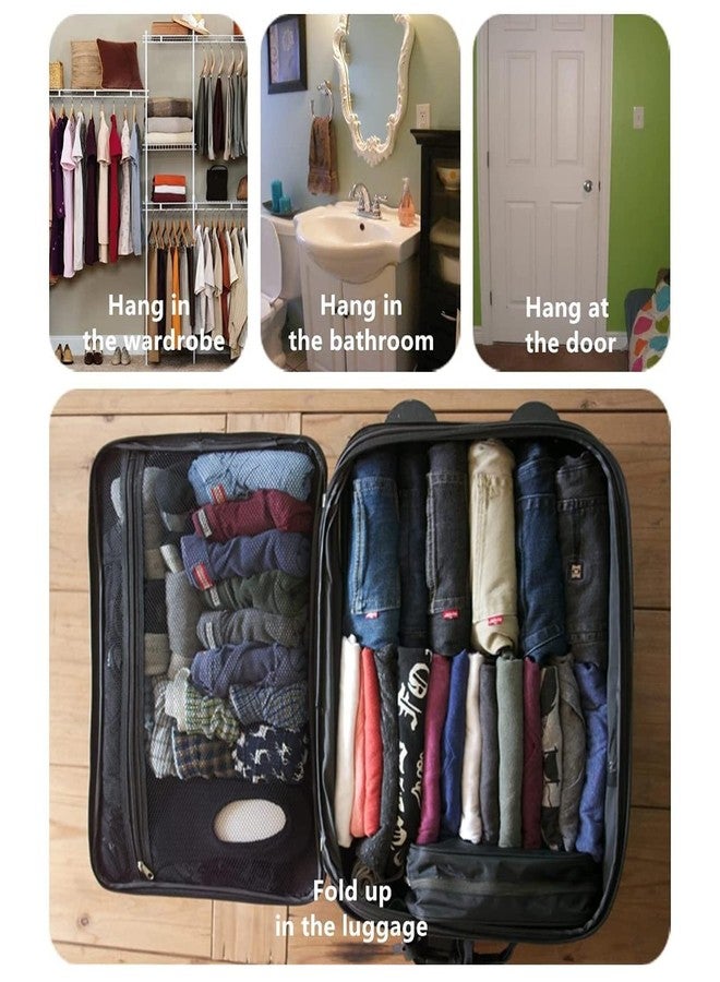 WODISON Foldable Clear Hanging Travel Toiletry Bag Cosmetic Organiser Storage, Grey, One Size - Image 5