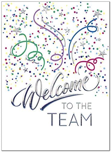 Posty Cards 25 Employee Welcome Cards - Fun Confetti Design - 26 White Envelopes - FSC Mix - Image 2