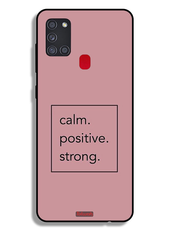 Tolwak Samsung Galaxy A21s Protective Case Cover Calm Positive Strong - Image 1
