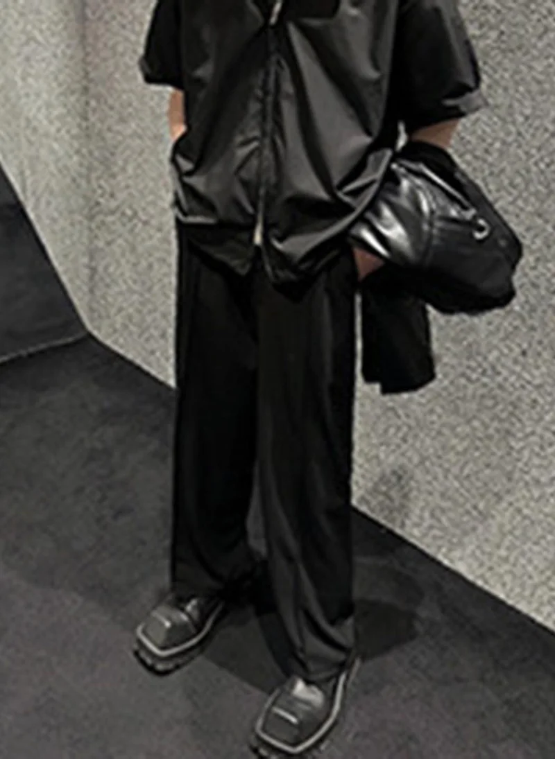 يونيكي Black Casual Polyester Spread Collar Shirts