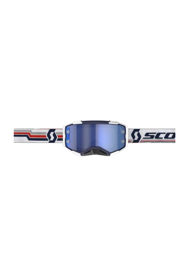 Scott Scott Fury Chrome Motocross Goggles blue/black silver chrome works  - Image 2
